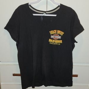 Women's V neck Harley Davidson graphic tee shirt XXL